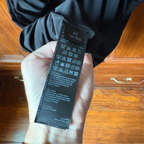 All Saints Viscose Tessa Black Sleeveless Top Size 4 - Picture 14 of 15